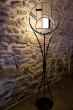 Lampadaire art déco en vitrail pied métal 