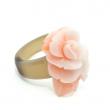 descriptionbague en corne de buffle et corail