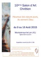 MONTOIRE SUR LOIR : SALON D'ART CHRETIEN , NICOLE BOURGAIT THIERRY LE SET DES FLEURS