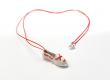 Dantza collier 40cm en argent et laque fil rouge ©Fanfan