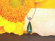 Pendentif tourmaline verte et diamant