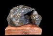 Avis de tempête, sculpture bronze socle bois