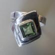 bague empreinte aigue-marine