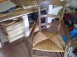 fauteuil refait en paille de seigle vieille antiquaire claire