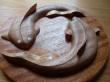 Poissons yin yang. bois exotiques.disponible