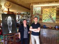 EXPOSITION DU PHOTOGRAPHE P.PAWA. , NICOLE BOURGAIT THIERRY LE SET DES FLEURS