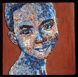 Portrait Jeune Malgache en grès cérame d'après une aquarelle de Stéphanie Ledoux