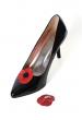 Les clips chaussures
coquelicot en cuir pleine fleur de vachette