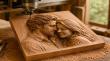 photo gravée en 3d sur bois