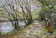 HUILE SUR TOILE : LES RIVES DE L'AVEN A PONT-AVEN