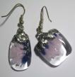Boucles d'oreilles Violette en verre serti sur étain