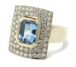 Bague aigue marine diamants - Niederländer joailliers