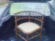 chaise d'angle en cannage traditionnel