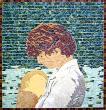 Femme et enfant    Fresque murale extérieure d'après photo 85*85 cm :: grès cérame,     grès émaillé