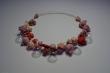 Lilas Force - Collier verre et textile