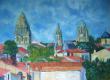 Les 3 clochers Saintes 
40x50 cm
huile sur toile
400€