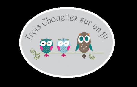 Logo de Aurelie Frémin Trois Chouettes sur un fil
