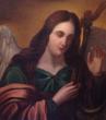 Après restauration
Ange musicien
XIXème siècle
Huile sur toile
Ecole française
Monogramme : 