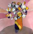 Bouquet au vase tricolore