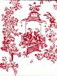 Chinois à la brouette , Toile de Jouy 2 , dessin exclusif fra-joséphine®