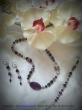Parure collier, bracelet et boucles d'oreilles en agate -pierres semi précieuses- sur métal argent