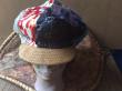 Casquette gavroche en patchwork tissu et jean 