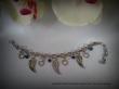 Bracelet en perles en cristal, charms et apprêts en métal argent