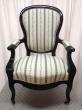 Fauteuil Louis Philippe traditionnel en crin tissu Pierre Frey Boussac