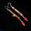 boucles d'oreille rouge noisetier 