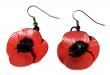 boucles d'oreilles pendantes
coquelicot en cuir pleine fleur de vachette