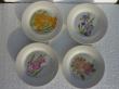 Lot de 4 assiettes fleurs