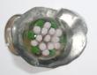 Bague Farandole fleurie en verre serti sur étain