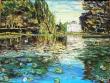 HUILE SUR TOILE : L'ETANG DE BAGATELLE