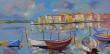 Sète, la Pointe Courte huile sur toile 120X60 vendu