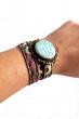 Bracelet tissu et céramique