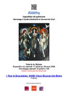 Actualité de ... Aldéhy  Artiste peintre  Exposition de peintures  Œuvres récentes - Hommage à Sandro Botticelli et Léonard de Vinci