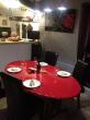 Table lave émaillée rouge