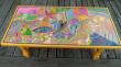  Table basse en bois relooké.
100 cm x50cm 40 cm de hauteur.
Prix; 350 euros
