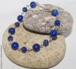 bracelet lapis lazuli et argent par Nathalyne