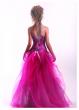 tulle froisse bustier dentelle fuschia