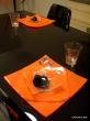 Ensemble bicolore orange/noir