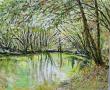 HUILE SUR TOILE : LES RIVES DE L'AVEN A PONT-AVEN