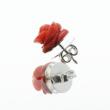 Boucle d´oreille en corail et argent