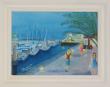 Port des Sables d'Olonne la nuit N° 23 30X40 Huile 80 Euros avec le cadre