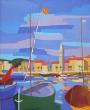 Sanary sur mer  huile sur toile 60x73 