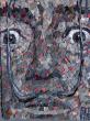 Portrait de Dali en multi-matériaux : marbre, smalt, coquillage, grès....