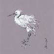 Aigrette (marqueur acrylique sur papier 20x20 cm)