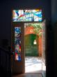 Vitrail dans entrée patio