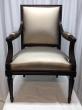 Fauteuil Jacob tissu simili satin Jab