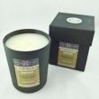 Bougie parfum BOIS de OUD 180g présentée dans un verre noir avec coffret noir.